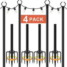 10Ft String Light Poles 4