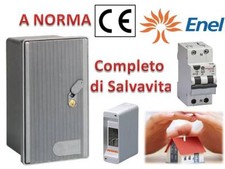 KIT Contenitore Cassetta Per Contatore  Enel 220V con salvavita a norma CE