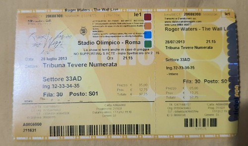 Ticket the wall roger - wall,