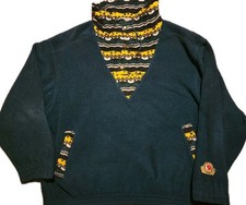 Maglione vintage Fjallraven anni 90 pile pile profondo 1/4 zip Polartec XL verde sud-ovest