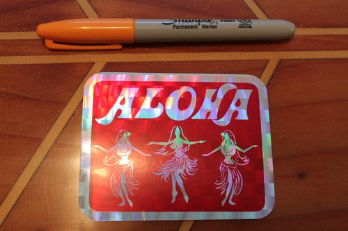 Adesivo aloha rosso - rosso, sexy