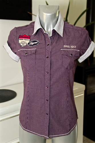 Camicia quadretti viola - camicia,