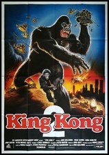 KING KONG LIVES 1986 locandina film originale 55x78 4Sh italiano GUILLERMIN HAMILTON