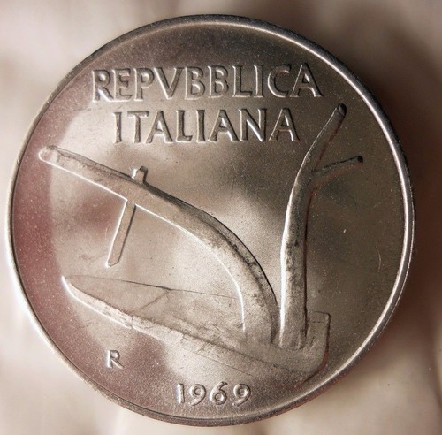 1969 italia lire unc - 10,