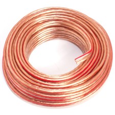 Cavo per altoparlanti 2 x 1,50 mm² - 10 m - trasparente - CCA - cavo audio - cavo scatola