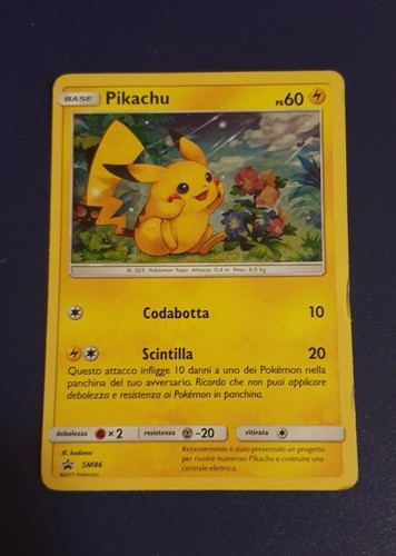 Carta pokemon pikachu sm86 - pikachu,