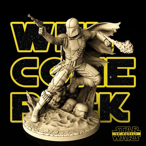 The mandalorian printed - mandalorian, 3d