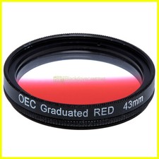 43mm. filtro digradante rosso OEC. Graduated red filter. Vite M49