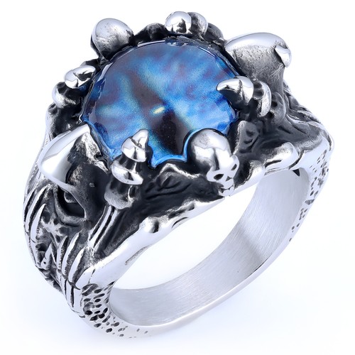Anello gemma teschio - teschio, punk