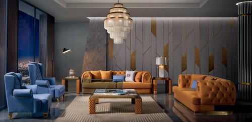 Divano pelle set design - in,