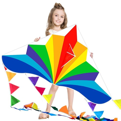 Large rainbow delta kite for - rainbow,