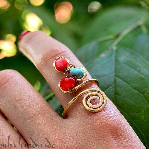 Anello cristalli agata - anello,