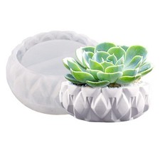 Round Plaster Flower Pot