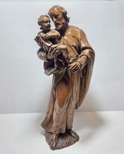 Antique Wooden Sculpture - St