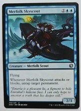 MTG Magic The Gathering Card Merfolk Skyscout Creature Merfolk Scout Blue CN2
