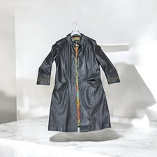 Cappotto In Vera Pelle Versace Vintage Pezzo D’epoca Anni 90