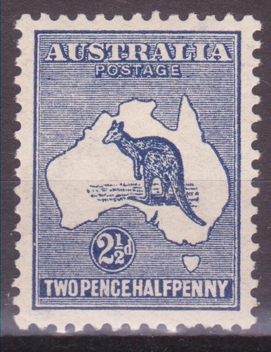 Australia 1913 canguro mapa - 1913, y