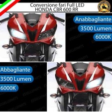 KIT FARO A LED HONDA CBR 600 RR ANABBAGLIANTE + ABBAGLIANTE H7 6000K NO AVARIA