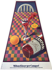 Milton Glaser - Poster pubblicitario - Campari trapezio - BID NOW ! OFFRI ORA