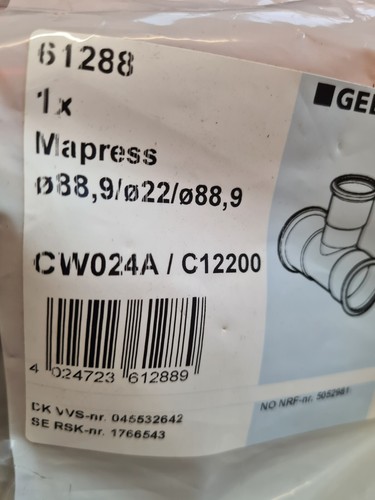 Tea geberit mapress 61288 - geberit,