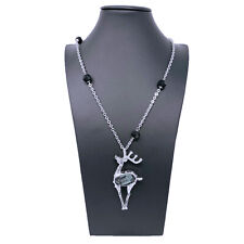 Collana Lunga Cervo Acciaio