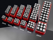 Set punzoni timbri lettere e numeri 36 pezzi acciaio temprato metallo 1,5 mm ~ 12,5 mm opzionali