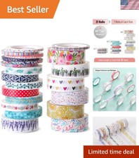 Washi Tape Set, 21 Rotoli