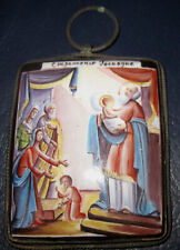 1871 Icona russa da viaggio Smalto Argento Presentazione di Gesù al Tempio Mosca