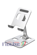 SUPPORTO DA SCRIVANIA GRIGIO PER TELEFONO CELLULARE/TABLET REGOLABILE 360 GRADI