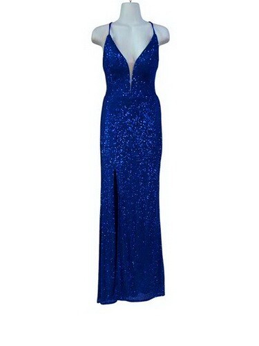 Abito con paillettes scollo - , a