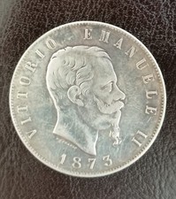 5 LIRE 1873 ROMA ESTREMAMENTE RARA