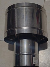 COMIGNOLO ANTIVENTO IN ACCIAiO INOX Terminale CANNA FUMARIA 120mm