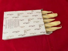 5 candele tiffany mangiafumo laccate colore avorio, circa cm.20 DeBer, nuovo