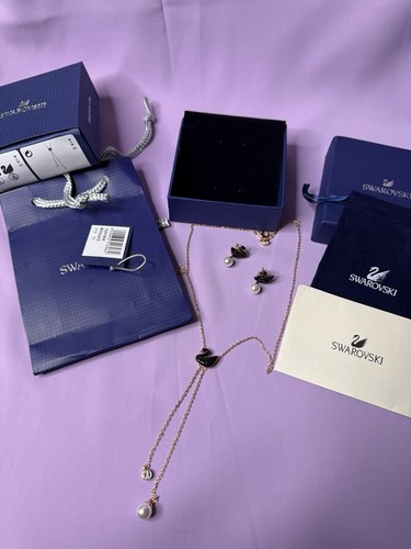 Swarovski set cigno nero - swarovski,