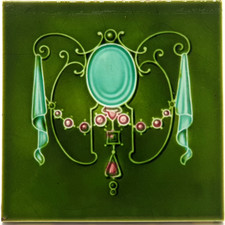 Piastrella camino Art Nouveau