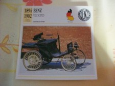 CARTE FICHE BENZ VELOCIPED