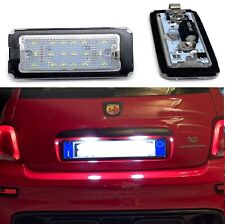 COPPIA PLACCHETTE luci targa 18 LED FIAT 500 ABARTH - 595 - 695 CANBUS NO ERRORE