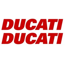 MF4939 Kit 2 Adesivi Ducati Rosso per Serbatoio Carena Codone Casco 151x28mm