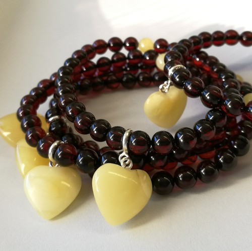 Bracciale con perle - , in