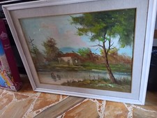 Quadro olio su tela grande con