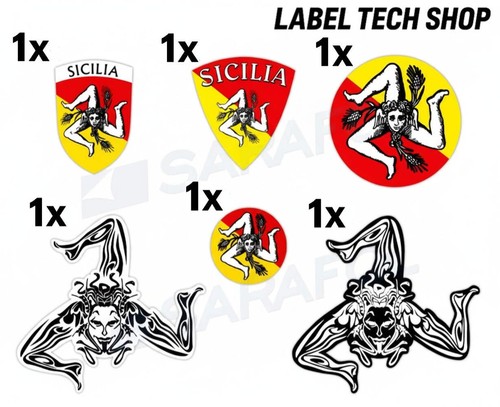 Set adesivi sicilia - adesivi,