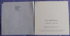 ELIO MARCHEGIANI  Invito mostra Galleria Seconda Scala, Roma 1976