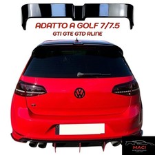 Spoiler Posteriore Tetto alettone VW Golf 7 7.5 Nero Lucido 12-19 GTI GTD R