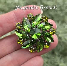 Spilla magnetica verde toni - 2,