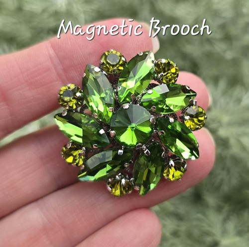 Spilla magnetica verde toni - spilla,
