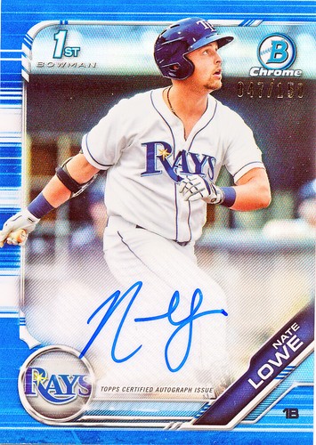 2019 bowman chrome nate lowe - chrome,
