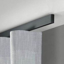 BASTONE BINARIO PER TENDE PIATTO IN ALLUMINIO 100% ITALIANO COMPLETO DI TUTTO.