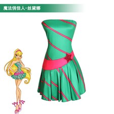 Cosplay Winx Club Stella Fairy Vestito Gonne Copricapo Halloween Abiti Carnevale