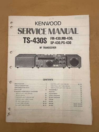 Kenwood 430s manuale di - kenwood, ts-430s