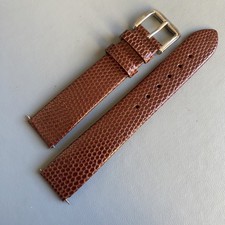 Cinturino in vera pelle marrone grana lucertola originale Mavex. 18mm 